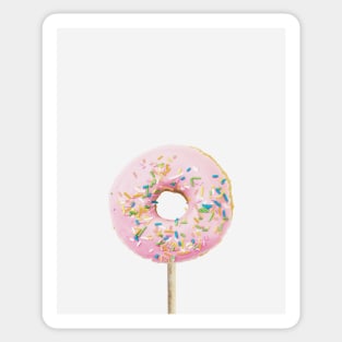 Pink donut Print Pink, Girls Nursery Room Decor, Candy, Kids room print art, Trendy modern print Sticker